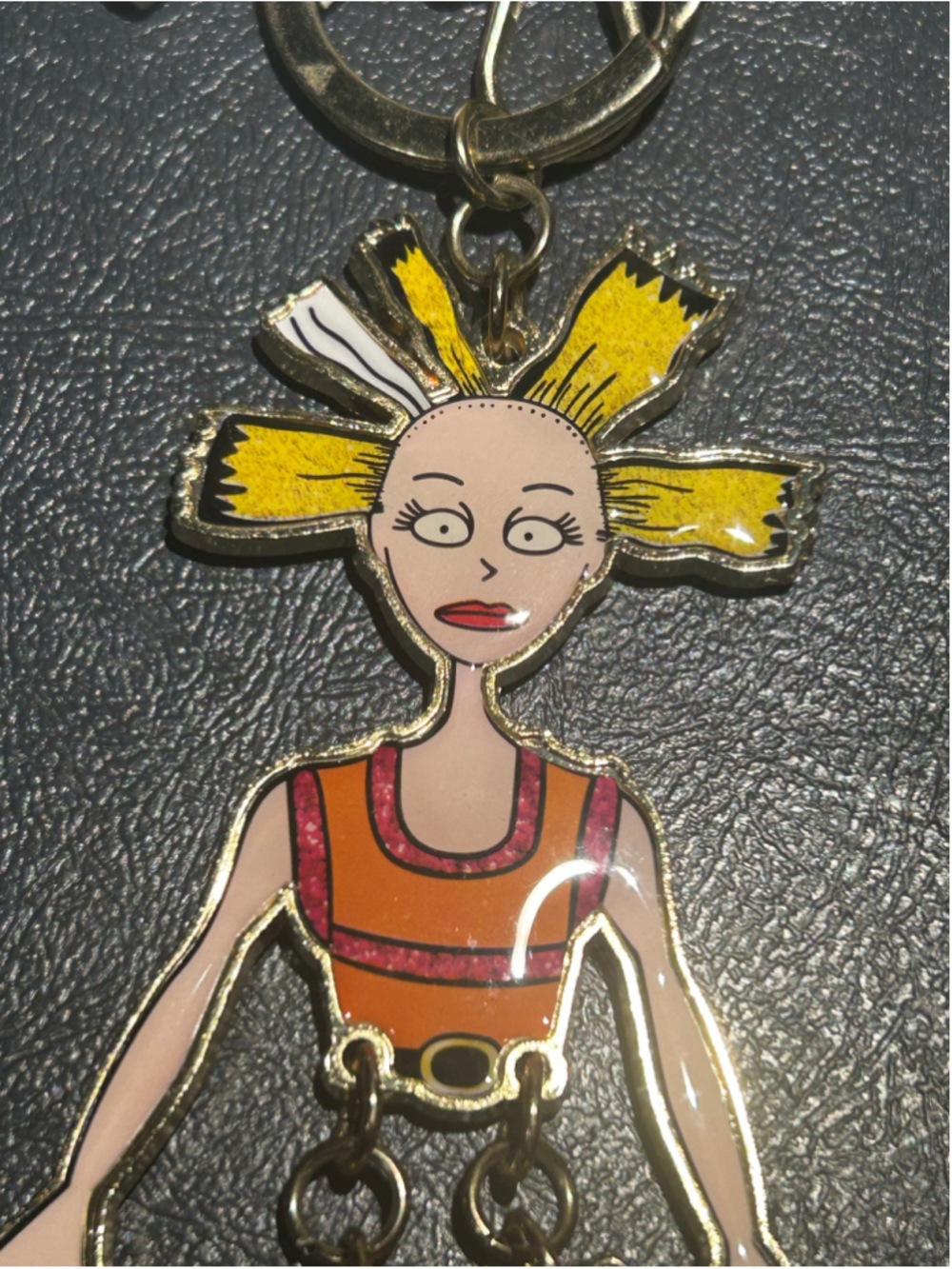 Danielle Nicole Rugrats Cynthia Keychain One Size Orange Yellow - Picture 3 of 4